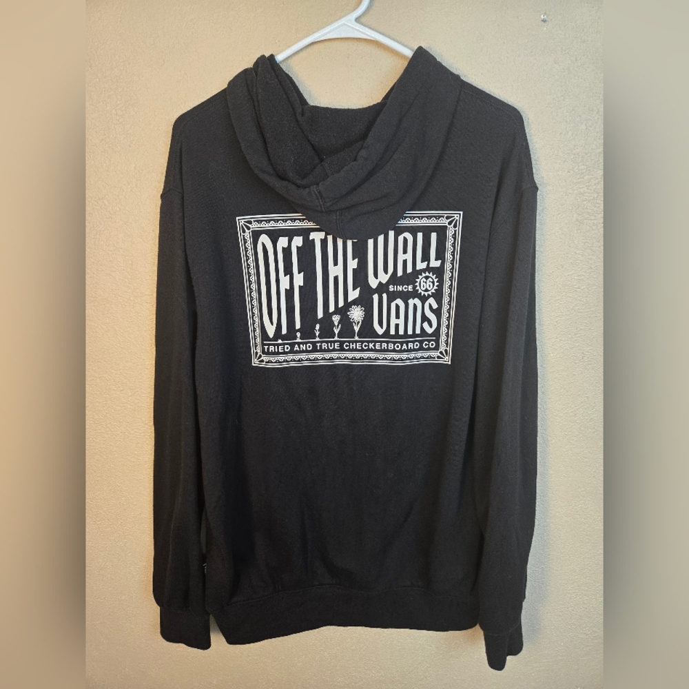 Vans Black Hoodie "Off The Wall" Graphic Medium (6474)